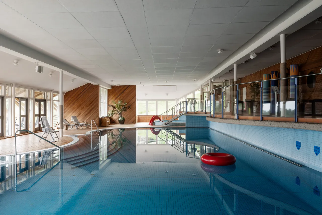 Pool på Hotell Gyllene Hornet.